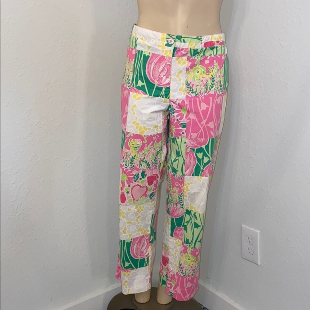 Lilly Pulitzer vintage white label derby patch white label pants 4